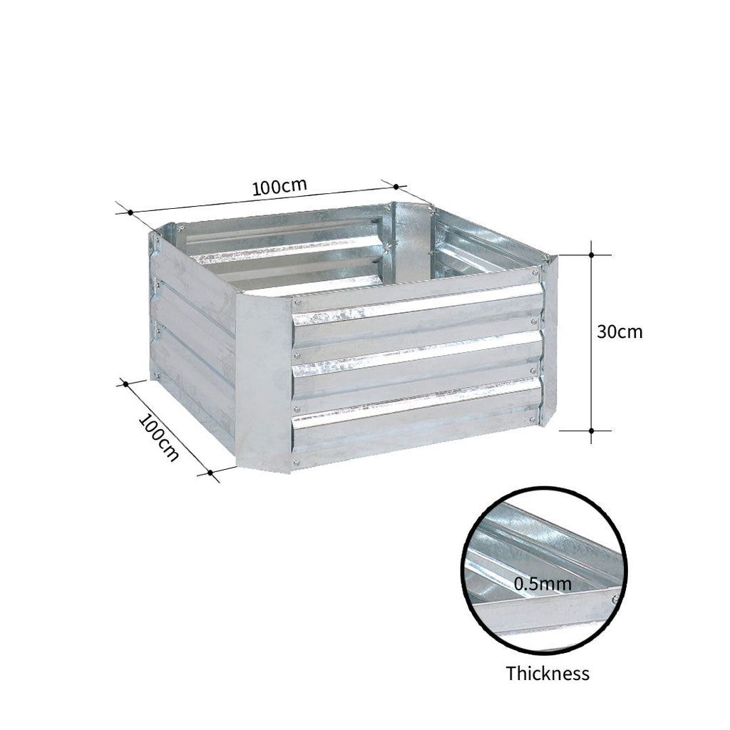 Silver Raised Garden Bed