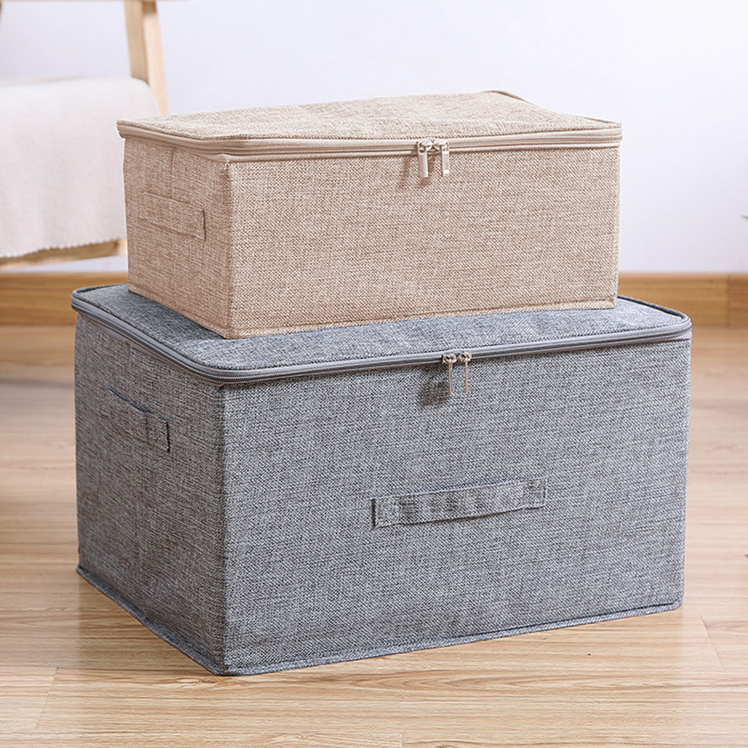 Portable Double Zipper Storage Box