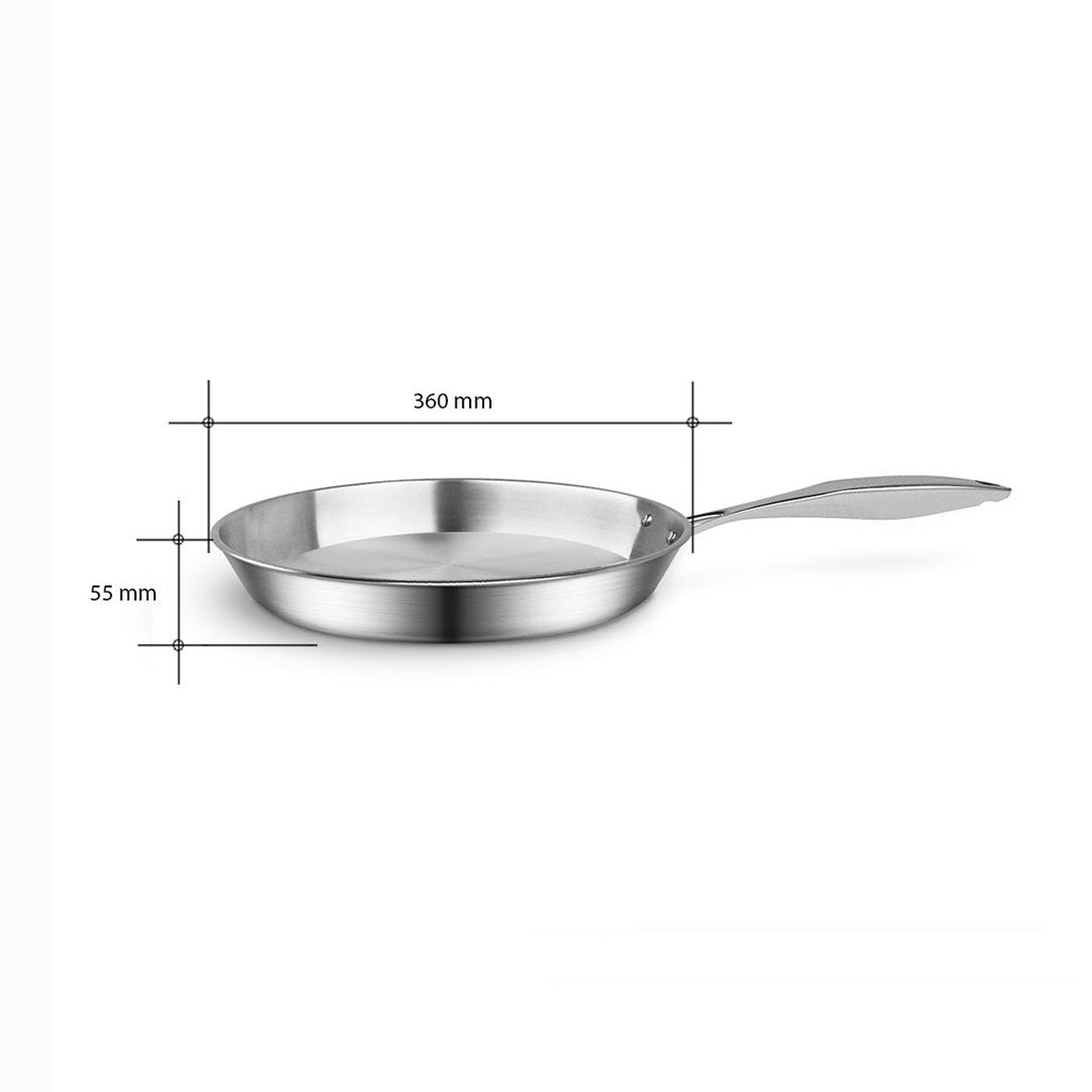 Stainless Steel Frying Pan 36cm