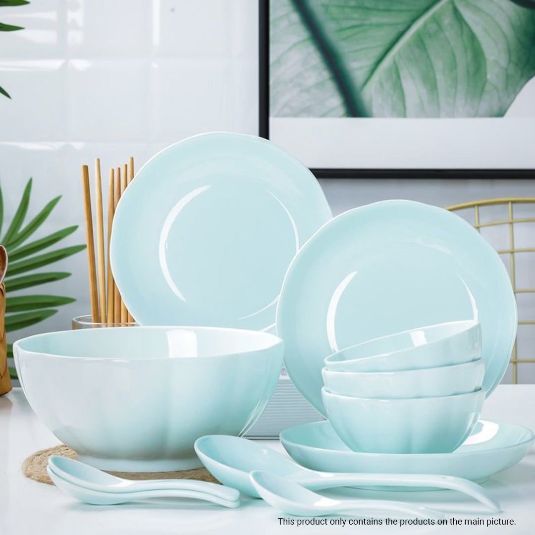 Light Blue Ceramic Dinnerware Set