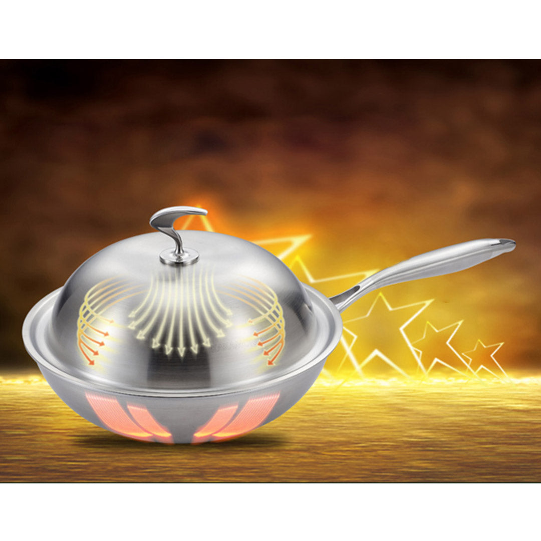 Stainless Steel Frying Pan With Lid