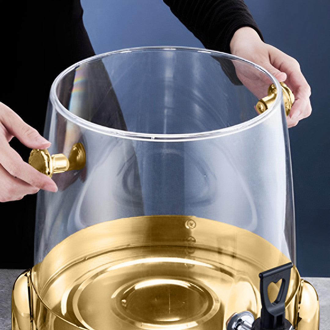 Beverage Dispenser Gold Accents