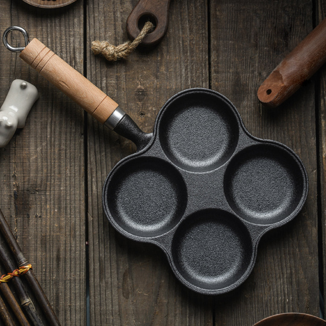 4 Mold Multi-Portion Frying Pan