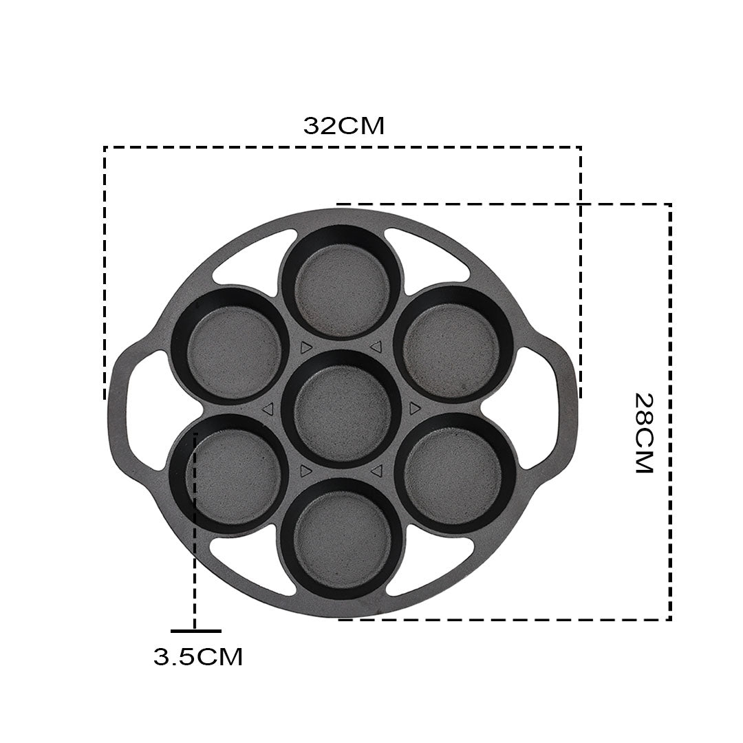 7 Holes Grill Mold FryPan