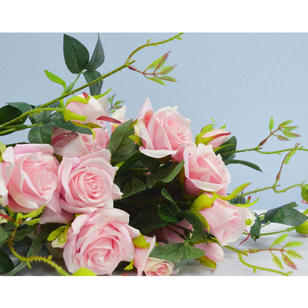 Artificial Rose Bouquet (12-Pieces)