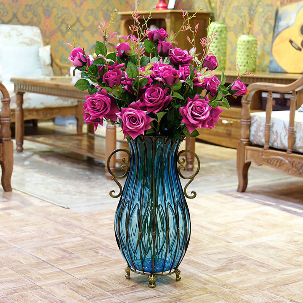 Vase WIth Artificial Flower Set