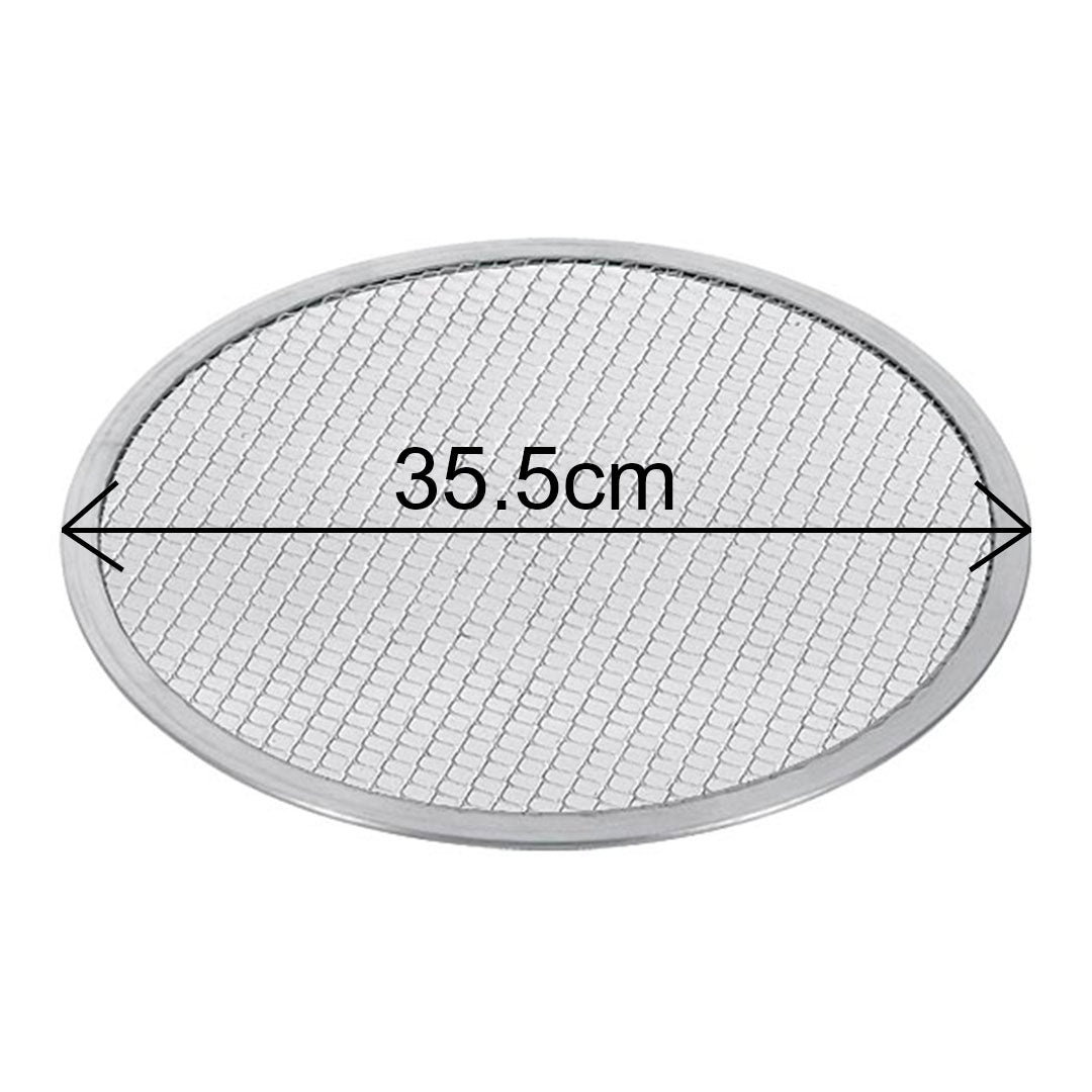 SOGA 14-inch Round Seamless Aluminium Nonstick Commercial Grade Pizza Screen Baking Pan