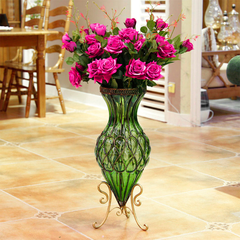 Glass Vase With Artificial Flower