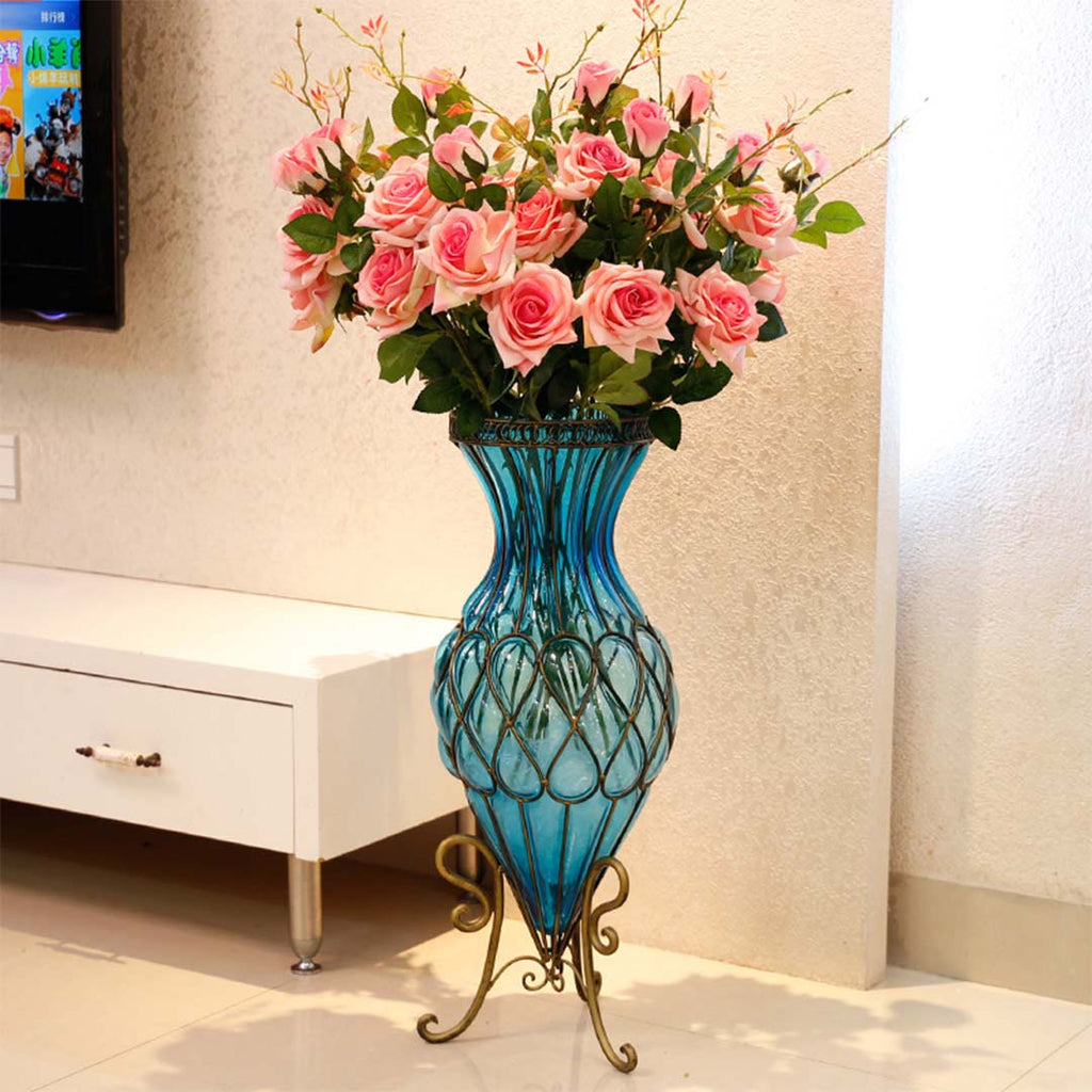 Glass Vase With Artificial Flower