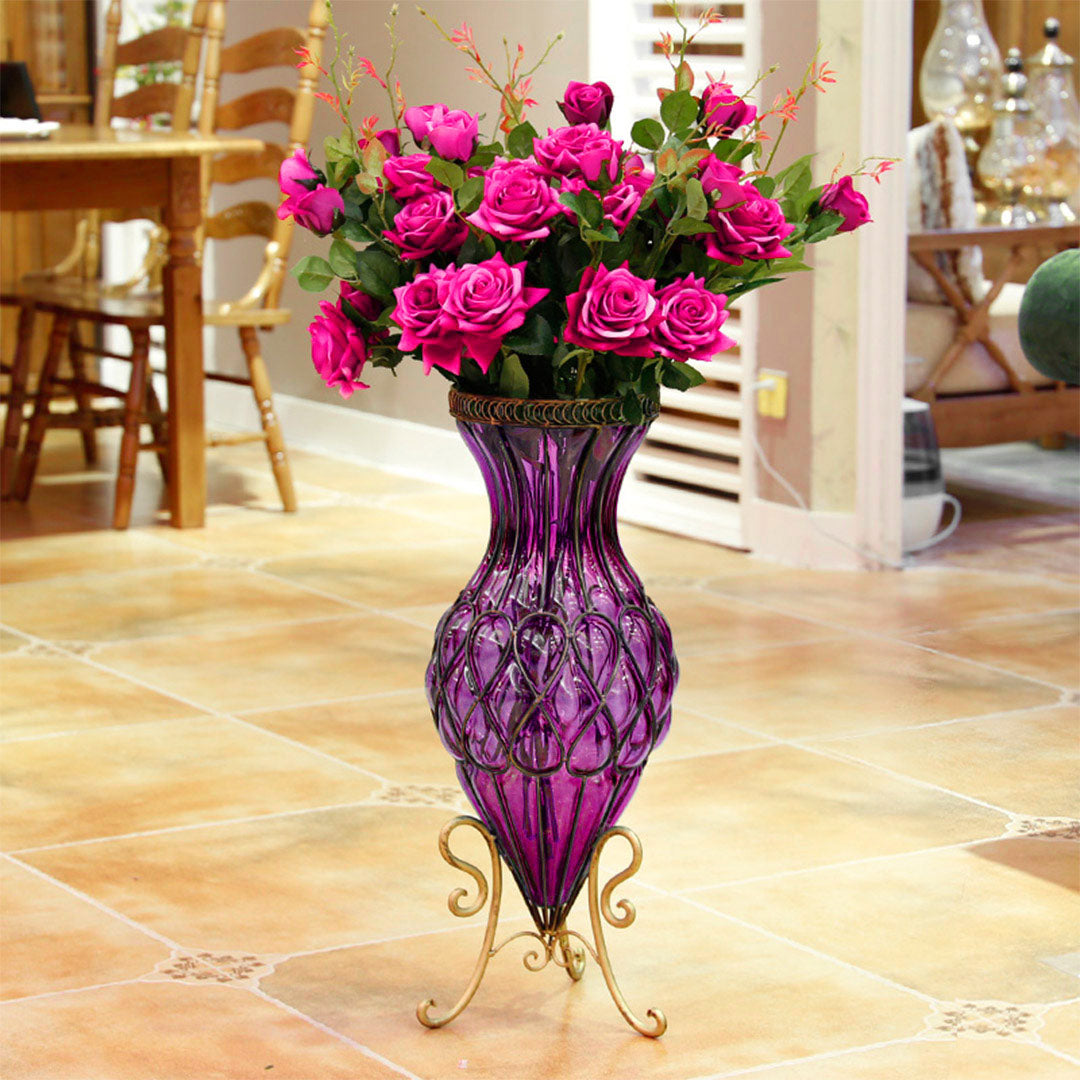 Glass Vase With Artificial Flower