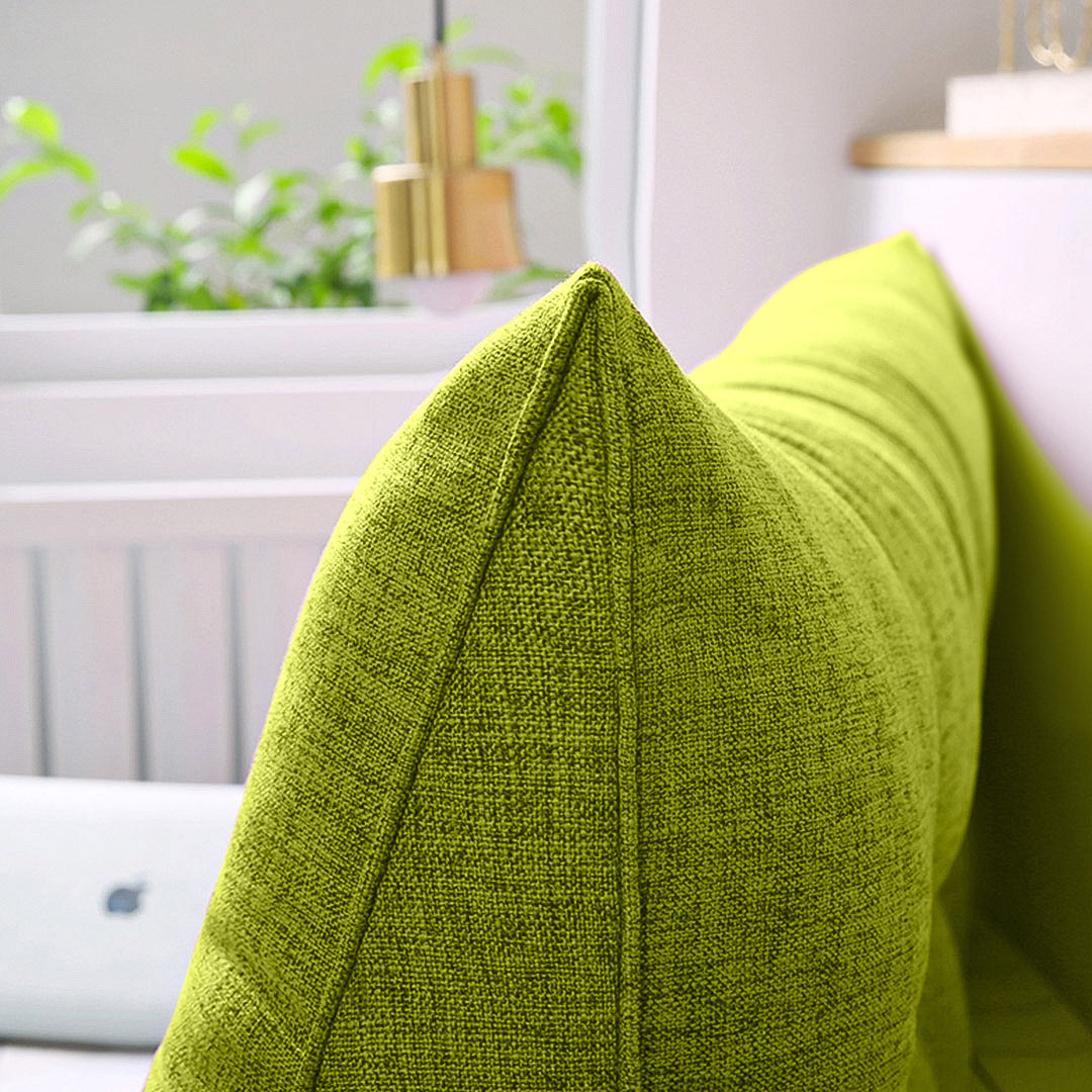 SOGA 120cm Green Triangular Wedge Bed Pillow Headboard Backrest Bedside Tatami Cushion Home Decor