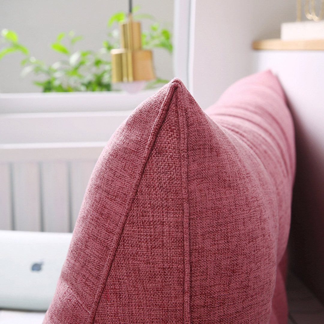 SOGA 180cm Pink Triangular Wedge Bed Pillow Headboard Backrest Bedside Tatami Cushion Home Decor