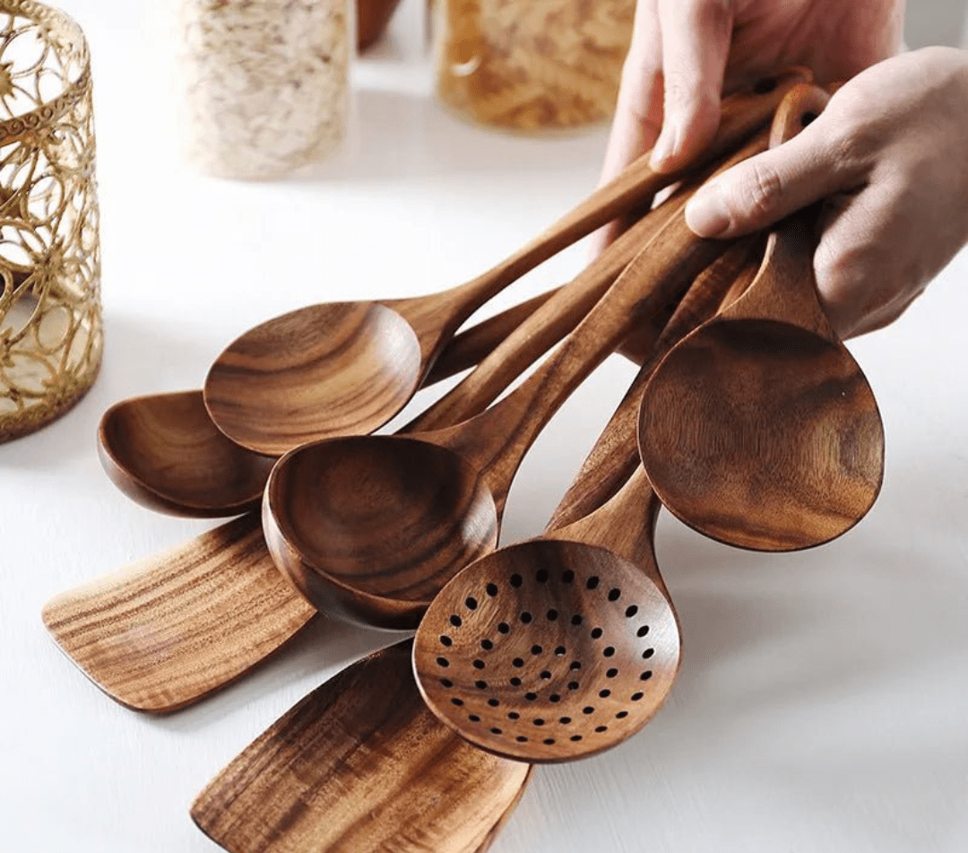 Teak Wooden Utensil Set