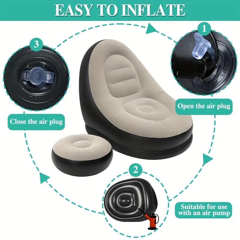 Inflatable Sofa With Footrest