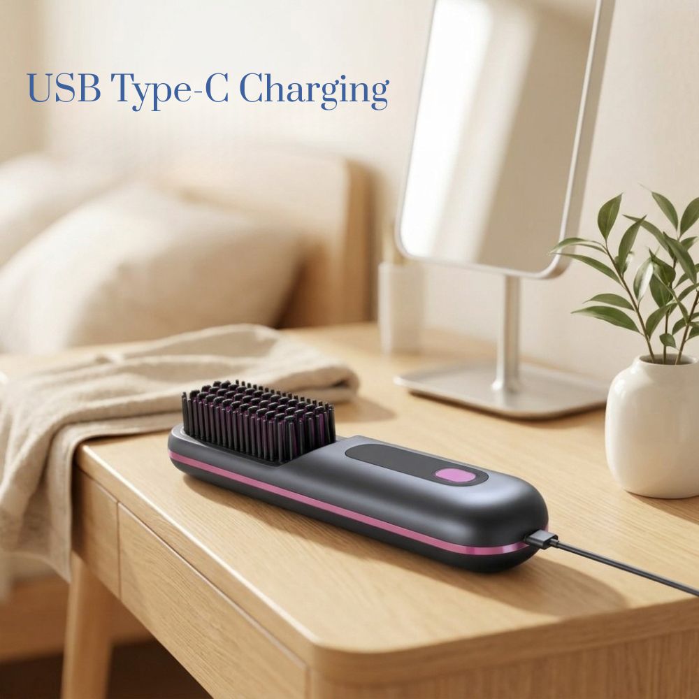 Cordless Straightening Hairbrush