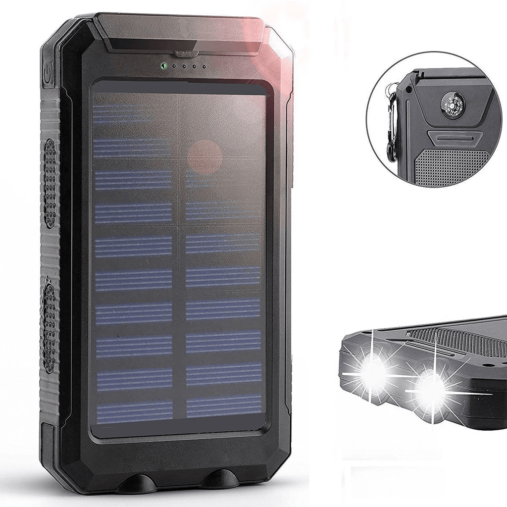 Portable Waterproof Solar Power Bank (10,000 mAh & 20,000 mAh) | Phone Charger