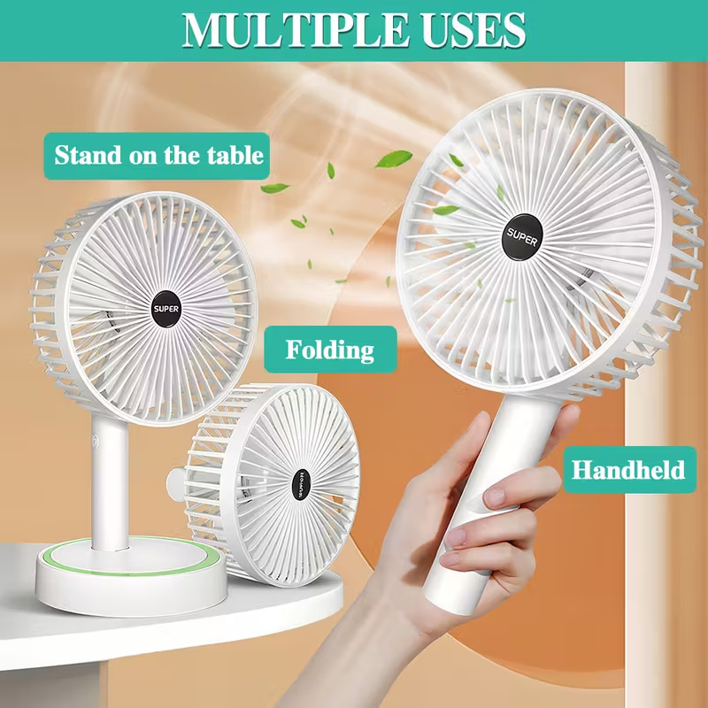 2-in-1 Portable Rechargeable Fan