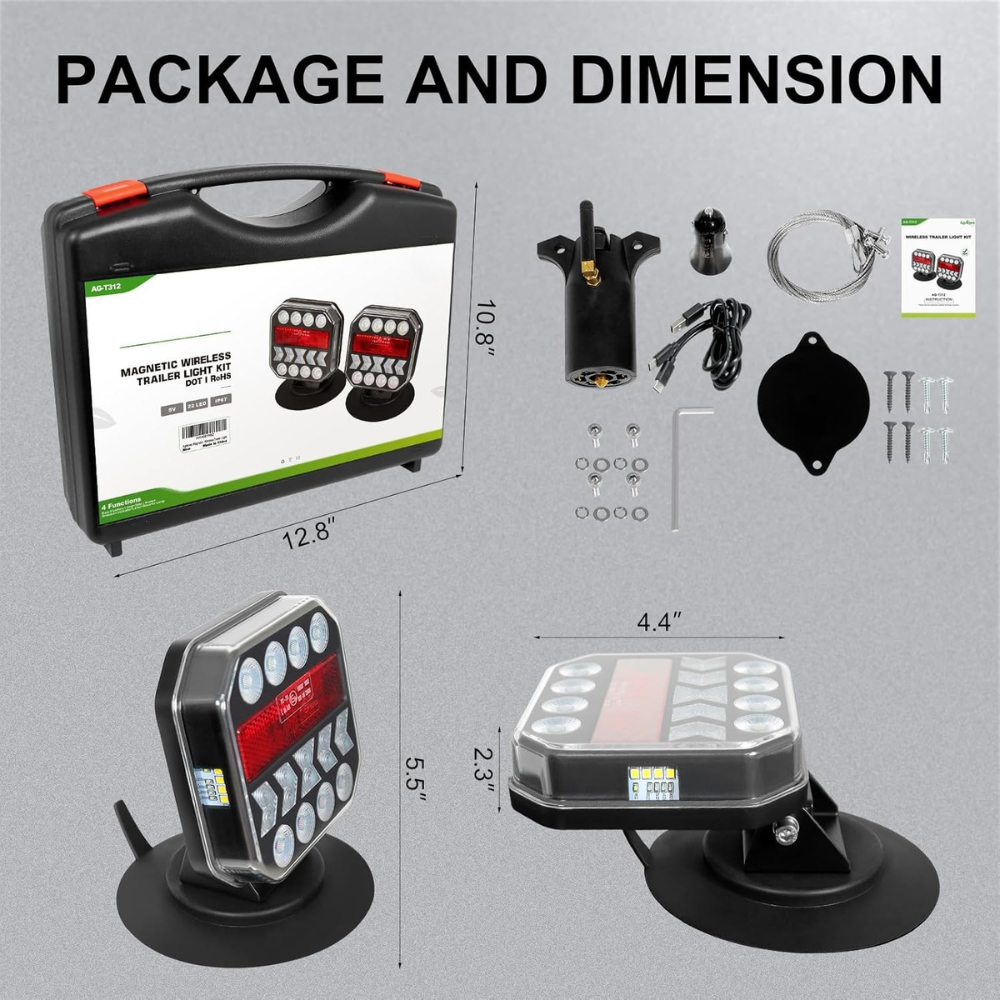 Magnetic Wireless Trailer Light Kit