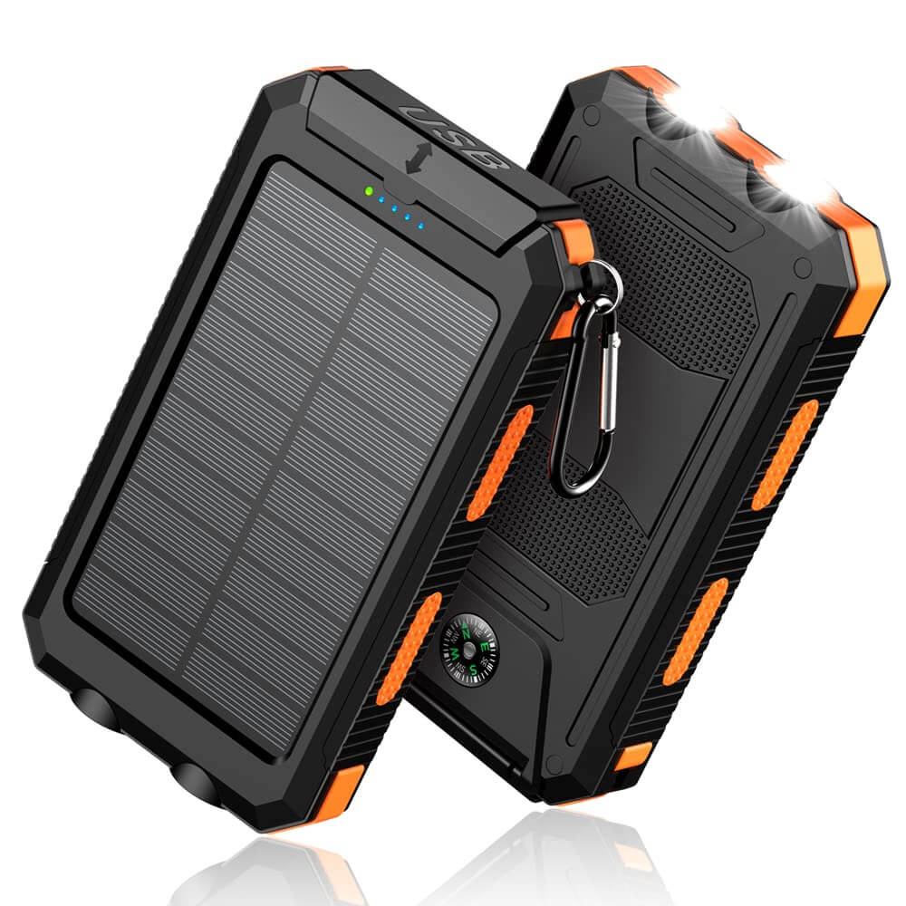 Portable Waterproof Solar Power Bank (10,000 mAh & 20,000 mAh) | Phone Charger