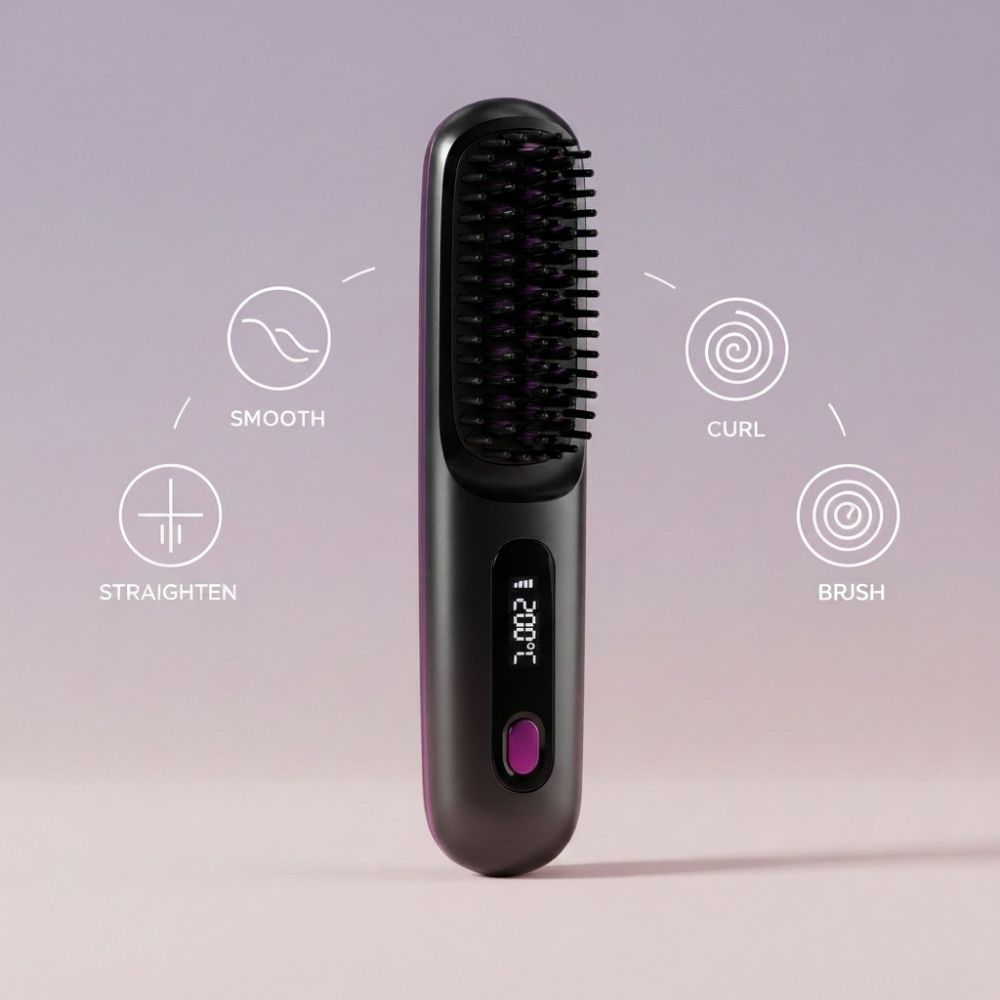 Cordless Straightening Hairbrush