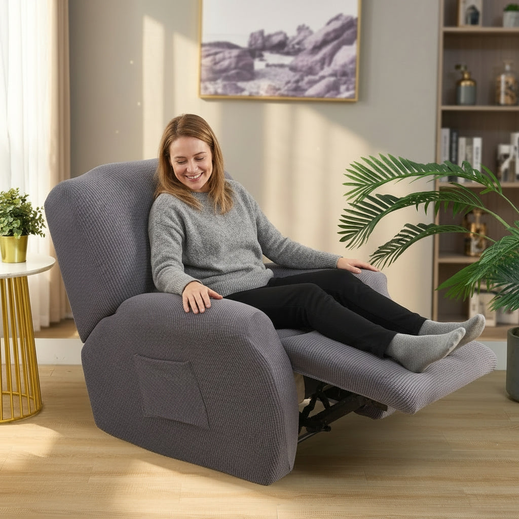 Jacquard Grey Recliner Covers