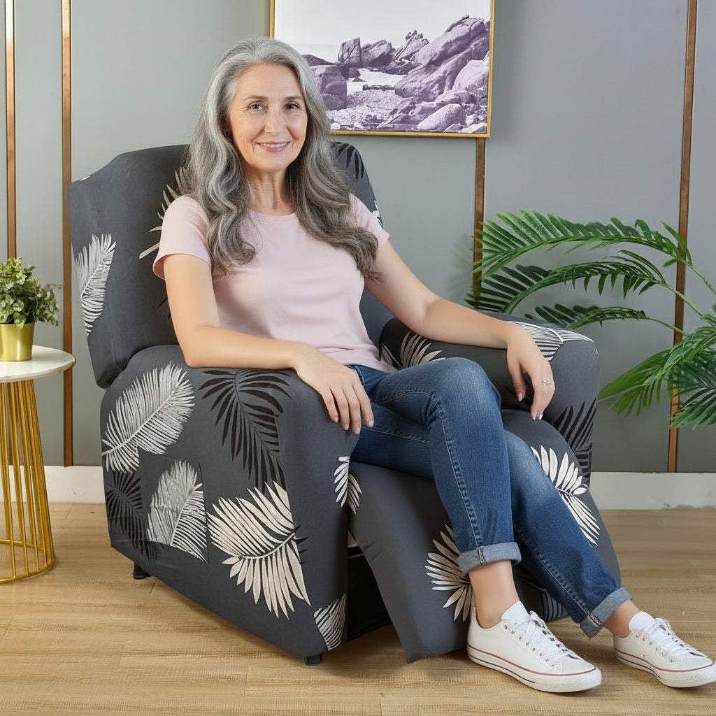 Black Feather Recliner Covers