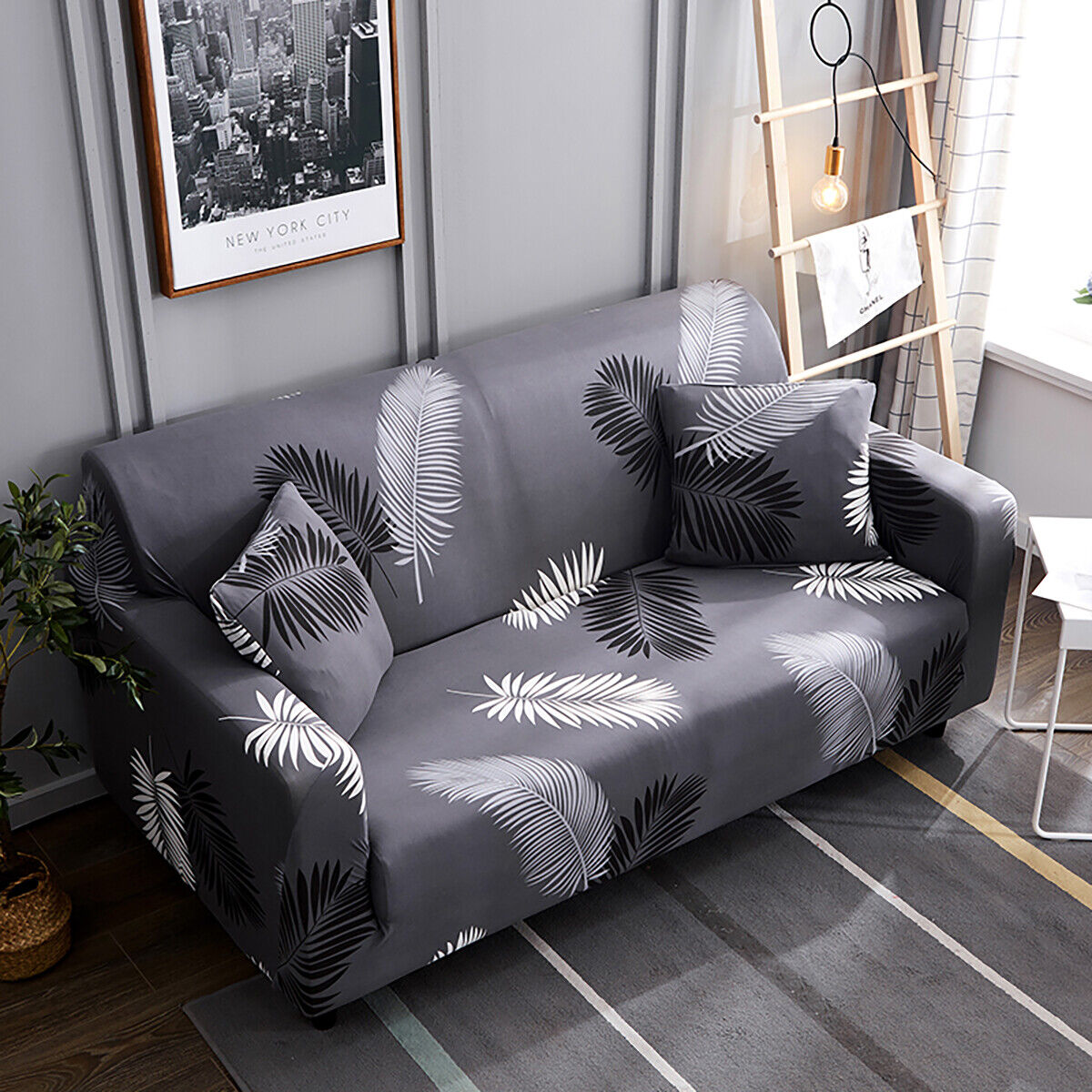 Black Feather Sofa Covers