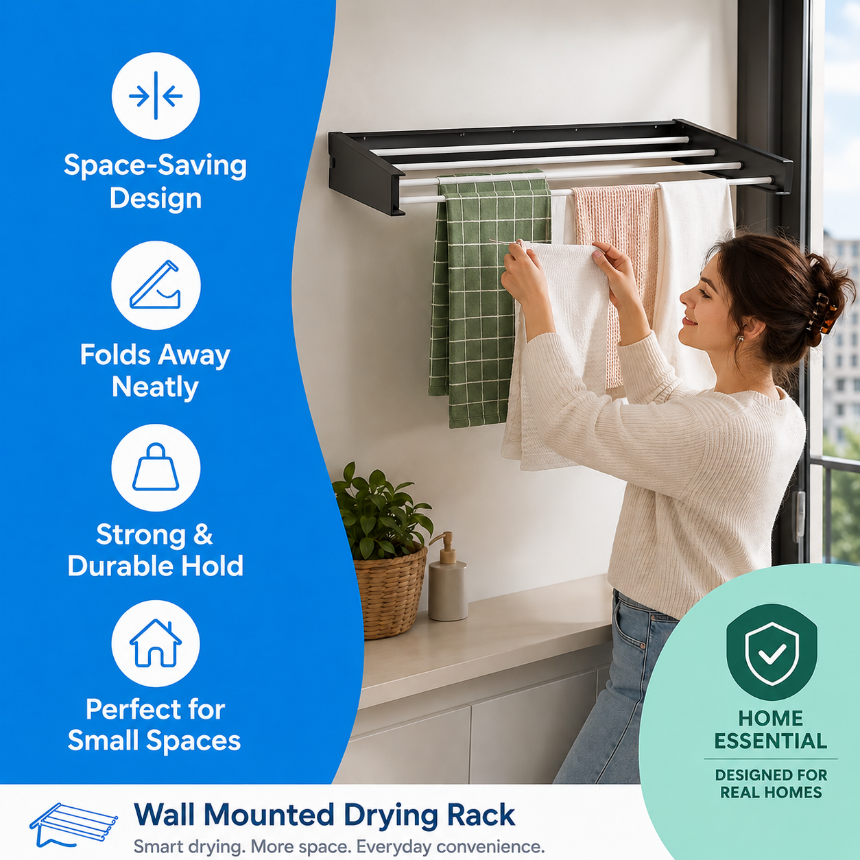 Fold-Away Drying Rack
