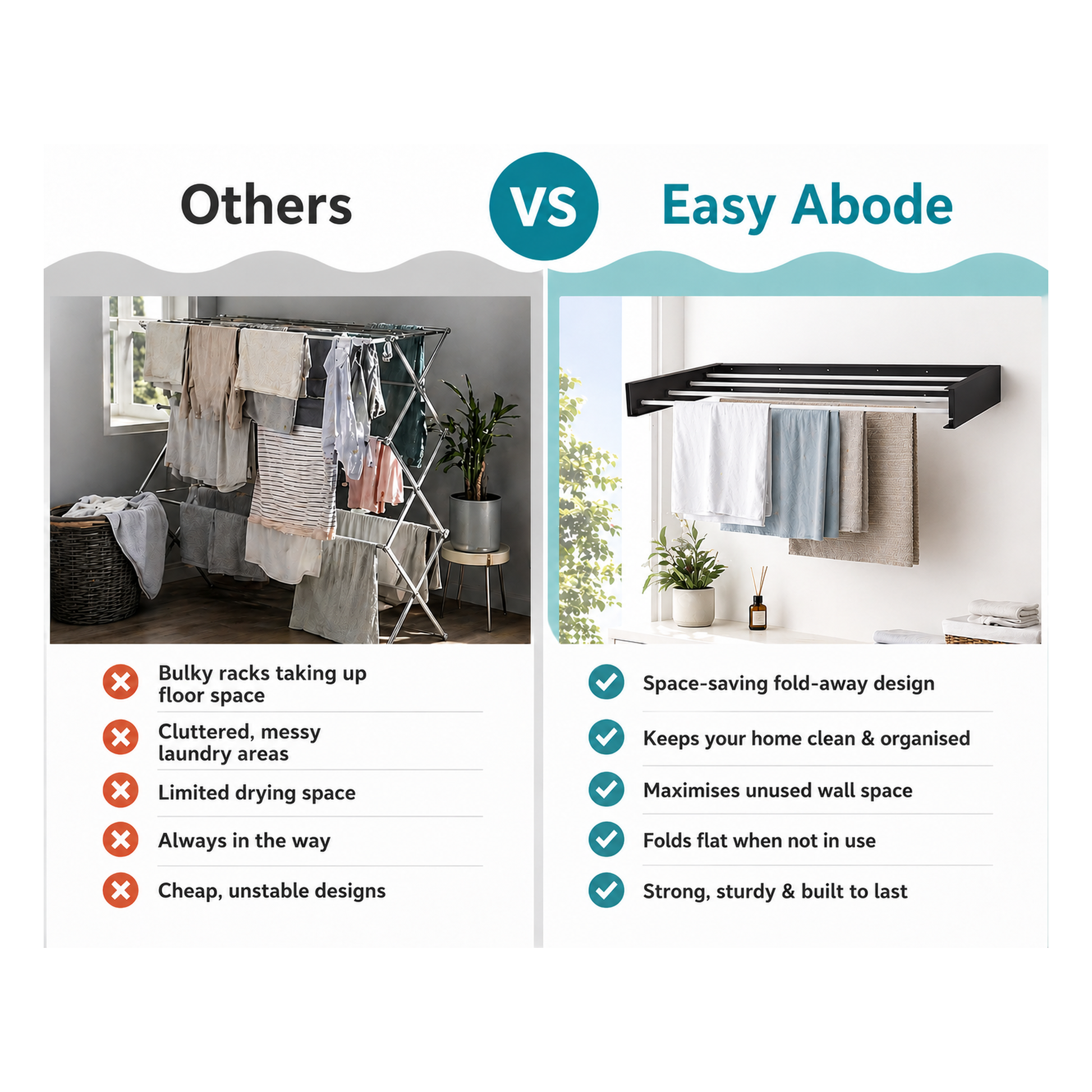 Fold-Away Drying Rack