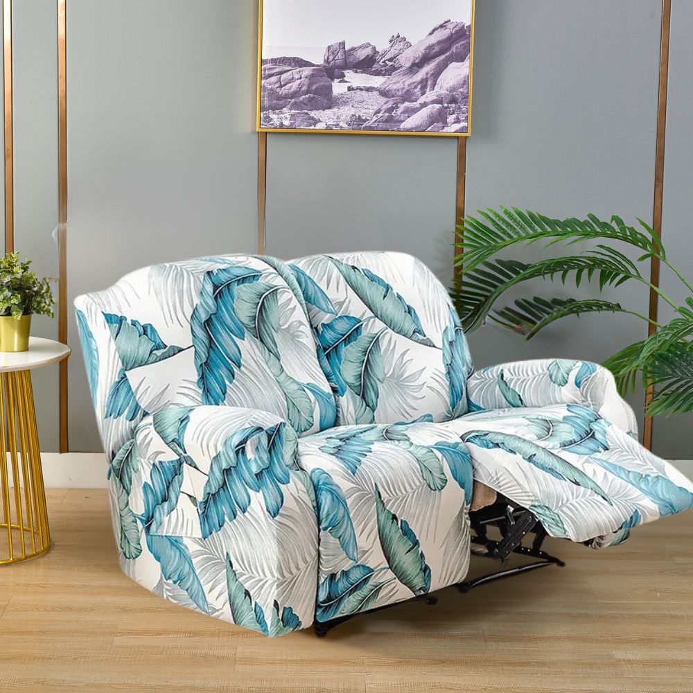 2-Seater Green Leaf Recliner Covers