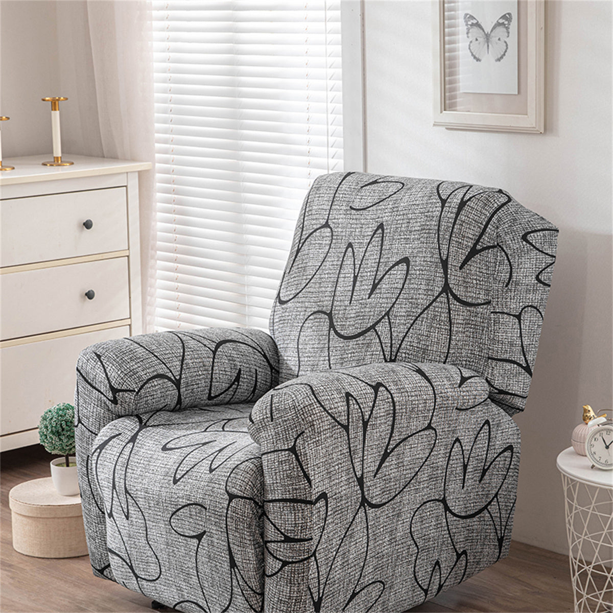 Streaky Grey Recliner Covers