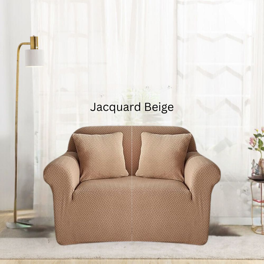 Jacquard Beige Sofa Covers