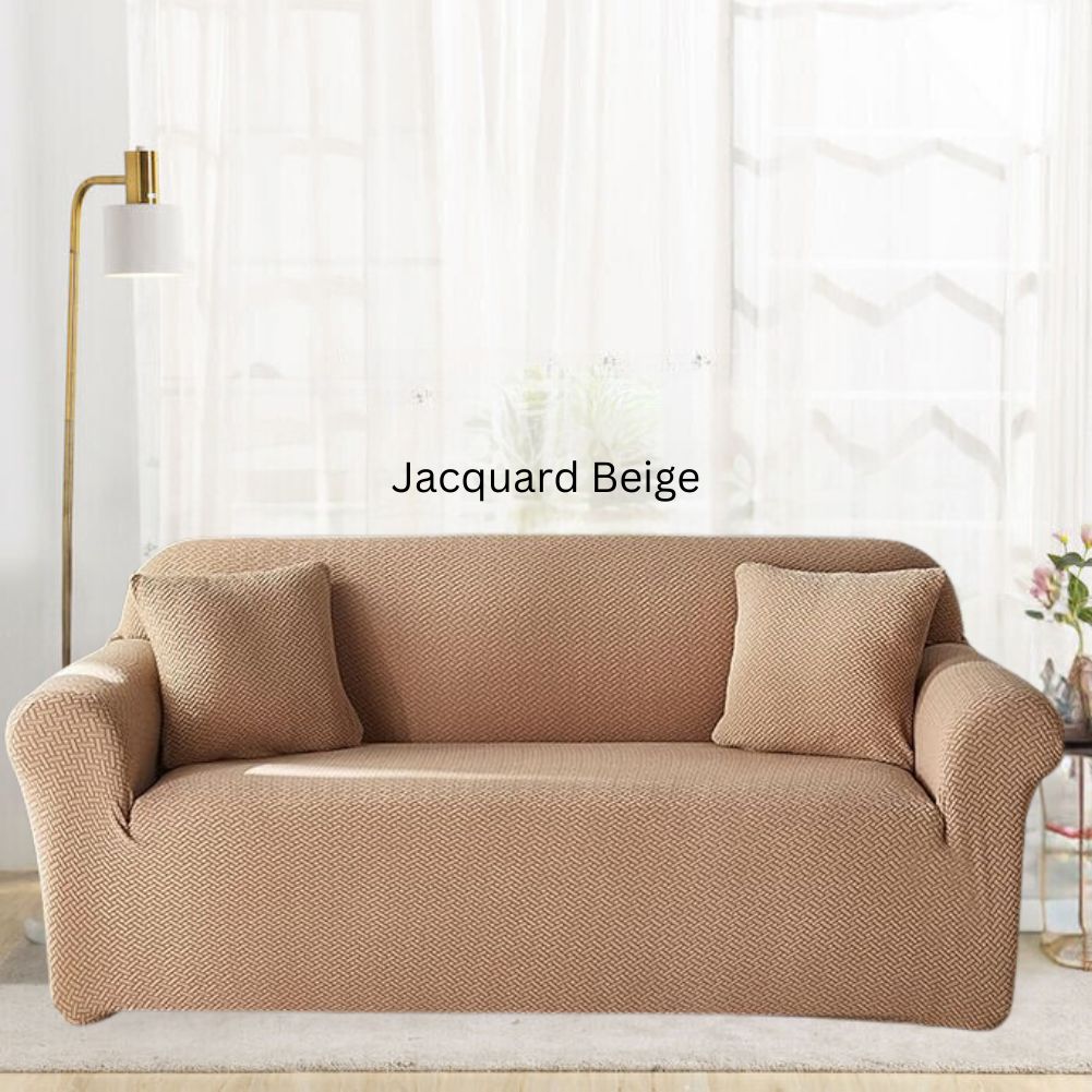 Jacquard Beige Sofa Covers