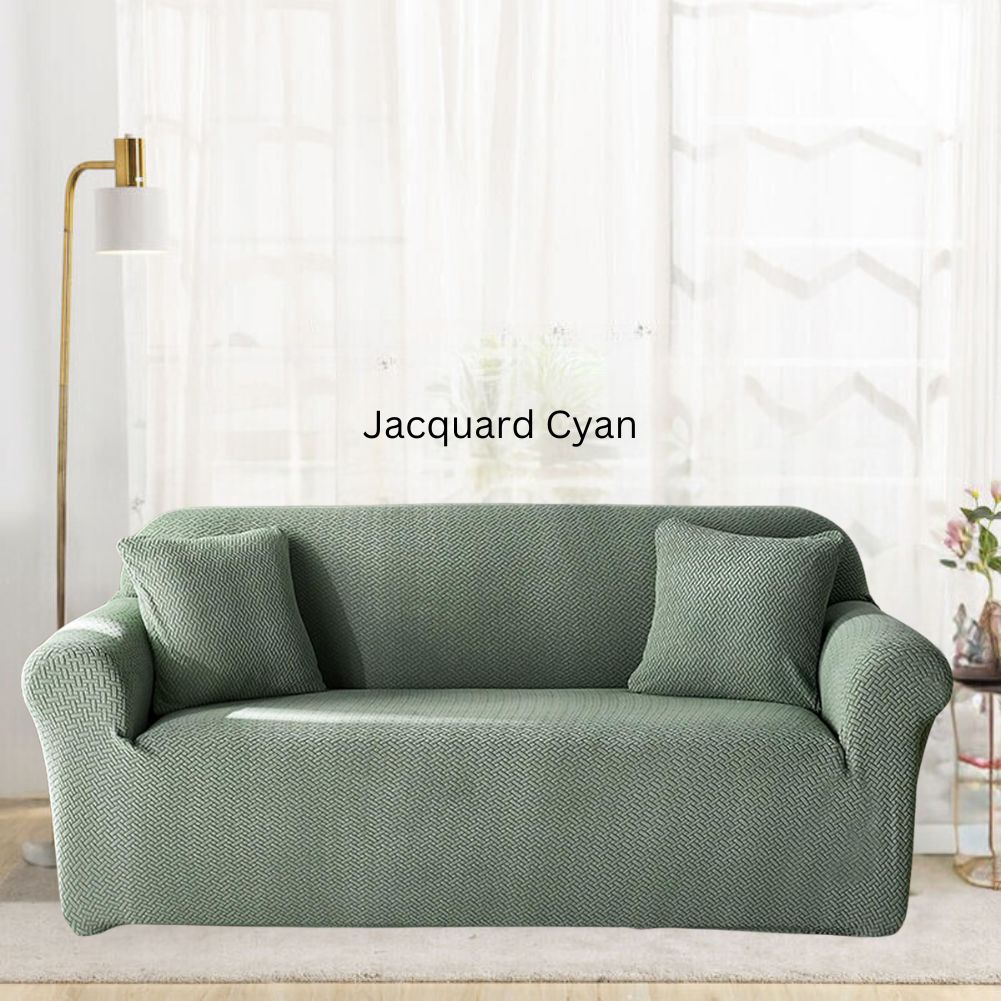 Jacquard Cyan Sofa Covers