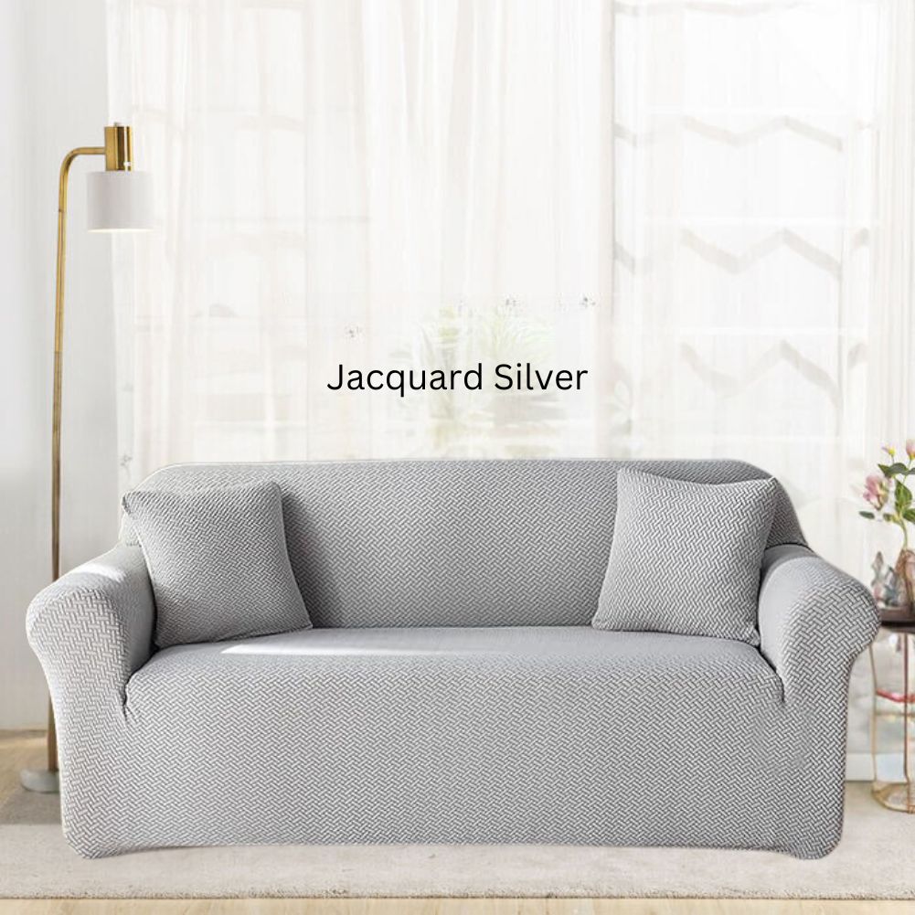 Jacquard Silver Sofa Covers