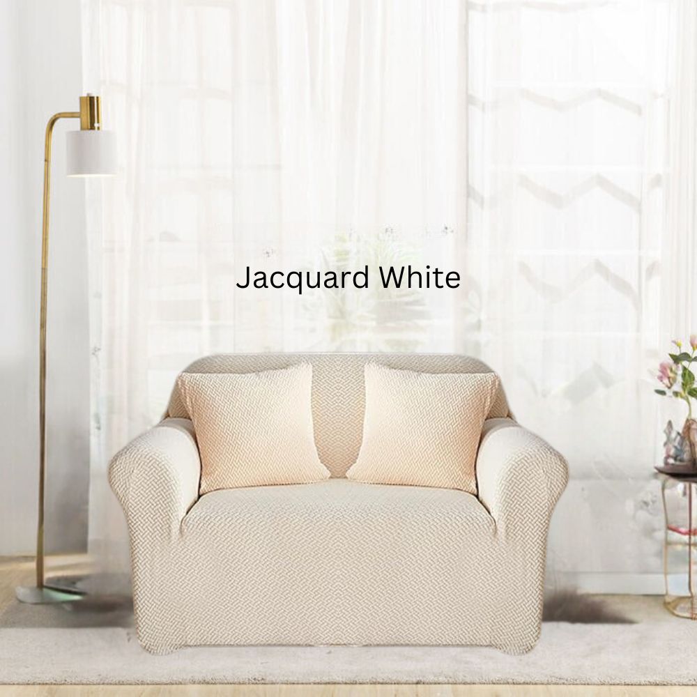 Jacquard White Sofa Covers