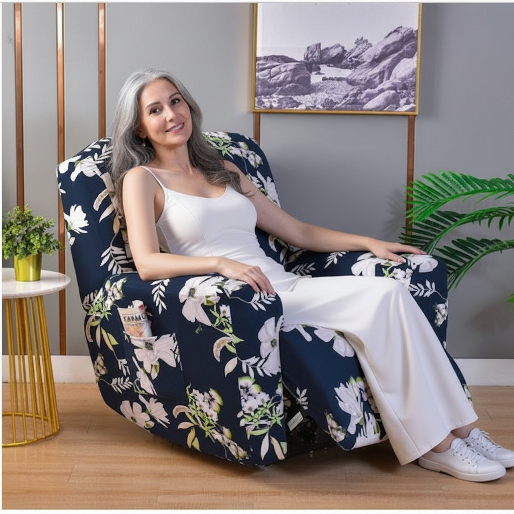 Blue Garden Recliner Covers