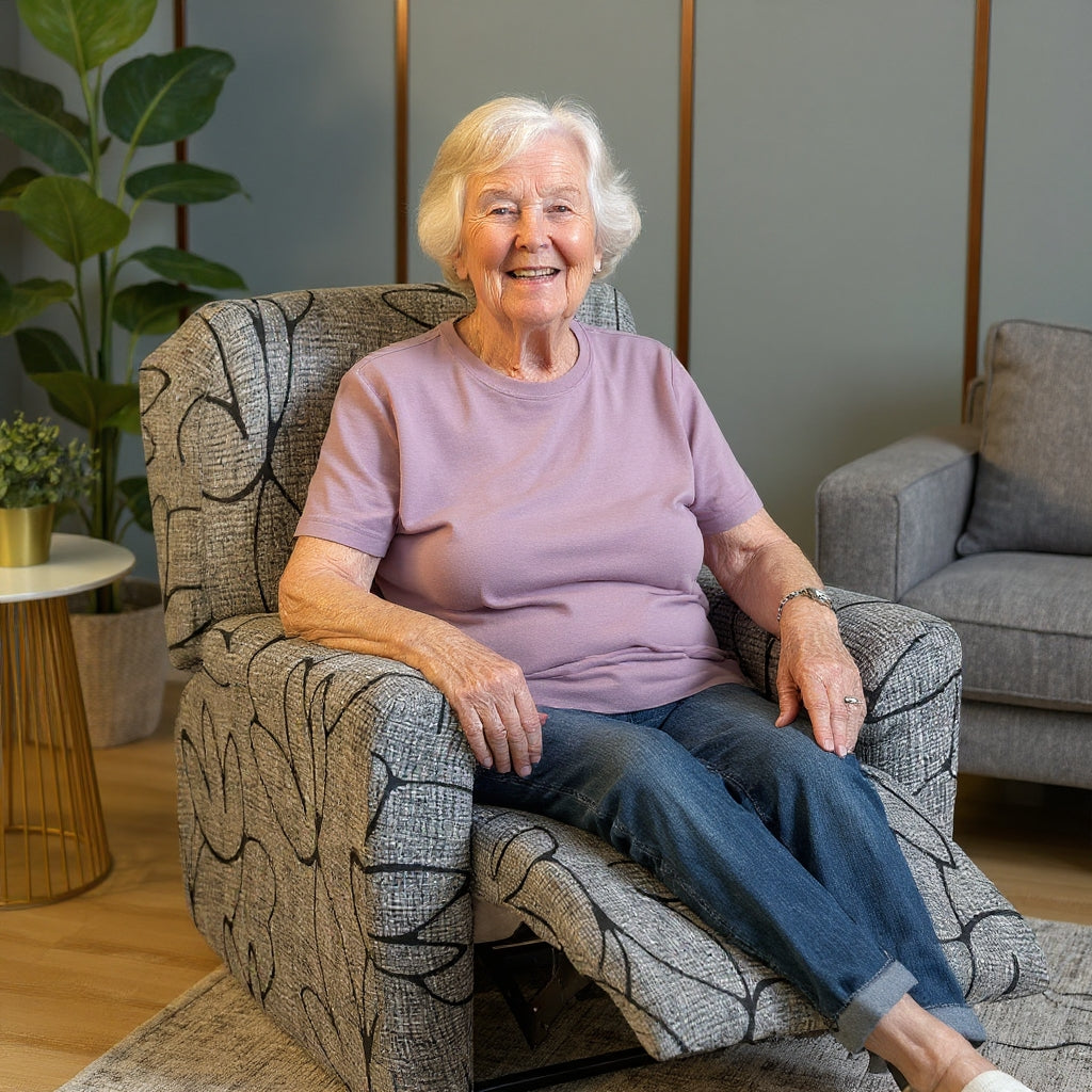 Streaky Grey Recliner Covers