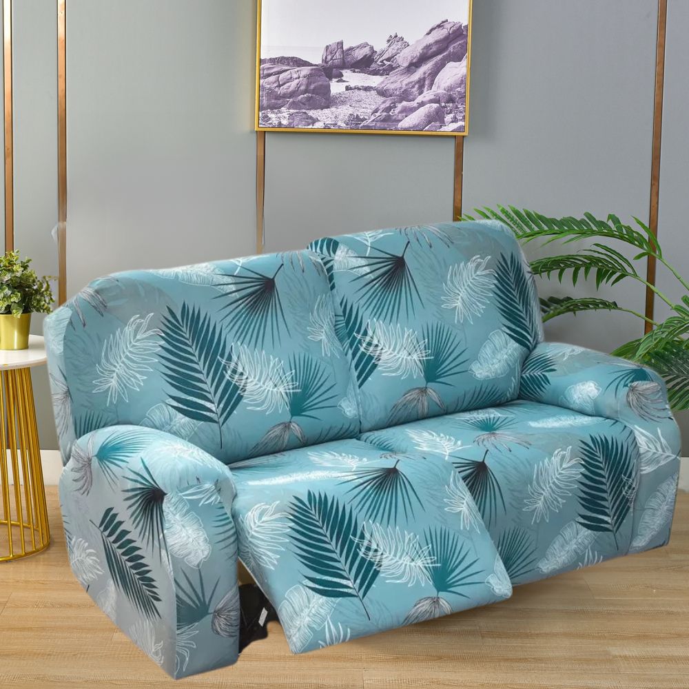 2-Seater Teal Palm Recliner Covers