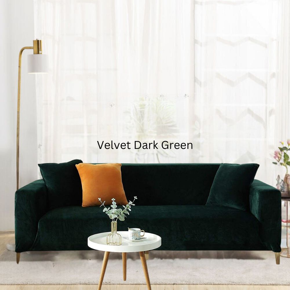 Velvet Dark Green Sofa Covers