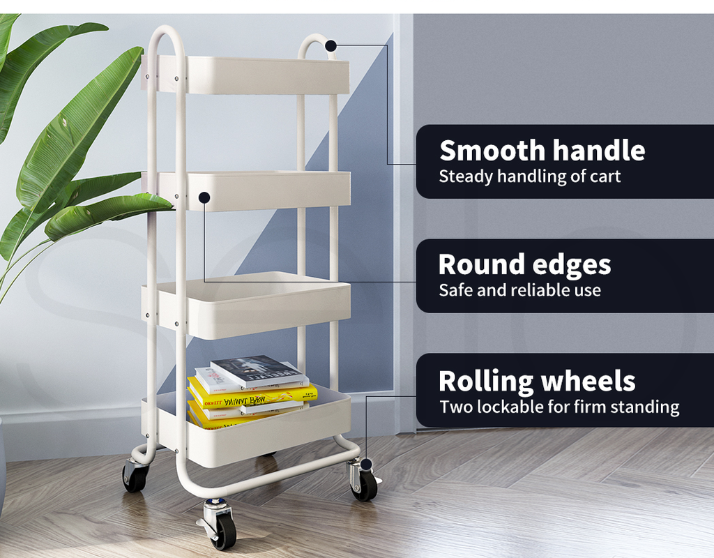 Utility Trolley Cart 4 Tiers