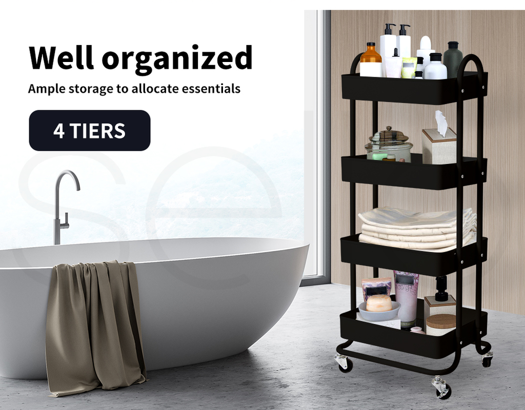 Utility Trolley Cart 4 Tiers