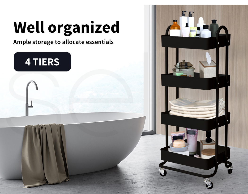 Utility Trolley Cart 4 Tiers