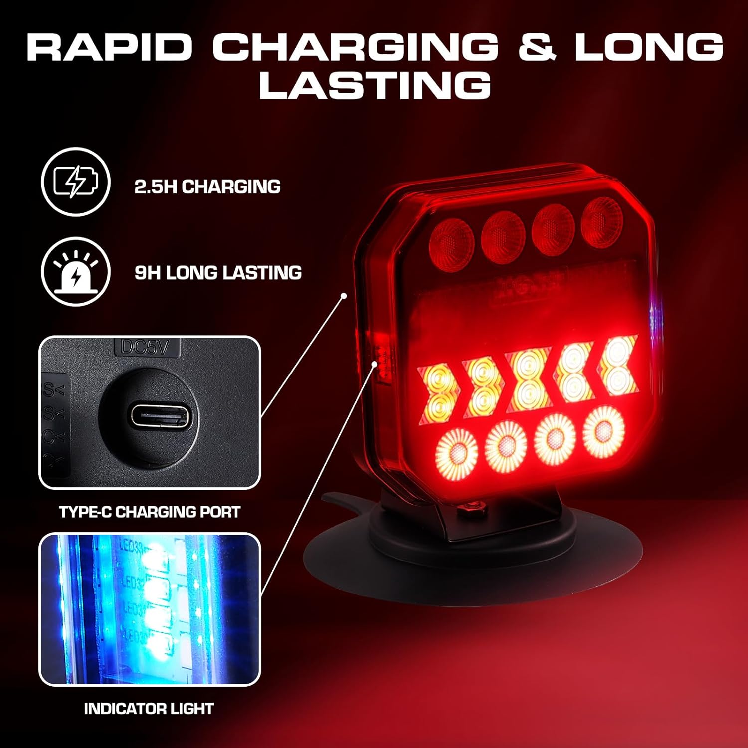 Magnetic Wireless Trailer Light Kit