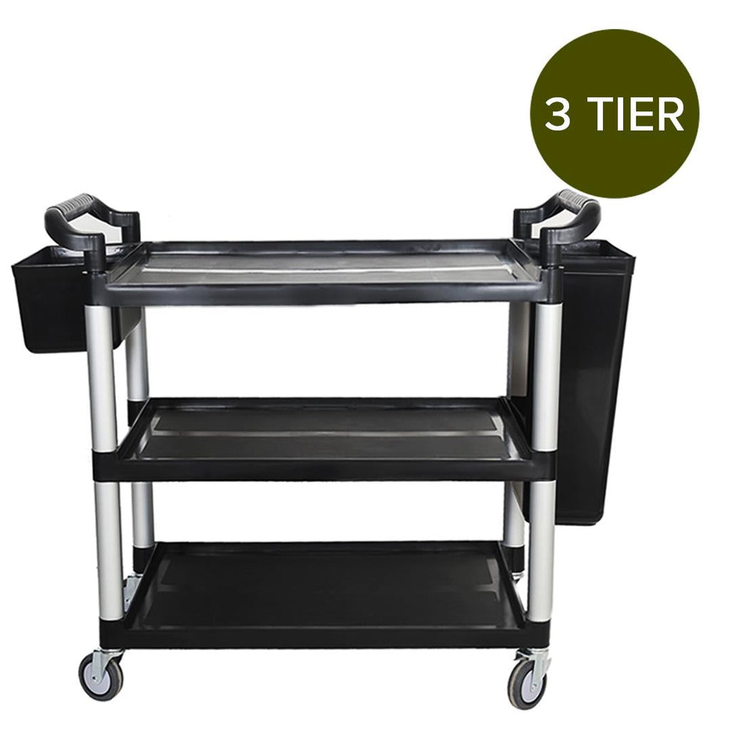 Food Waste Trolley Cart With Two Bins