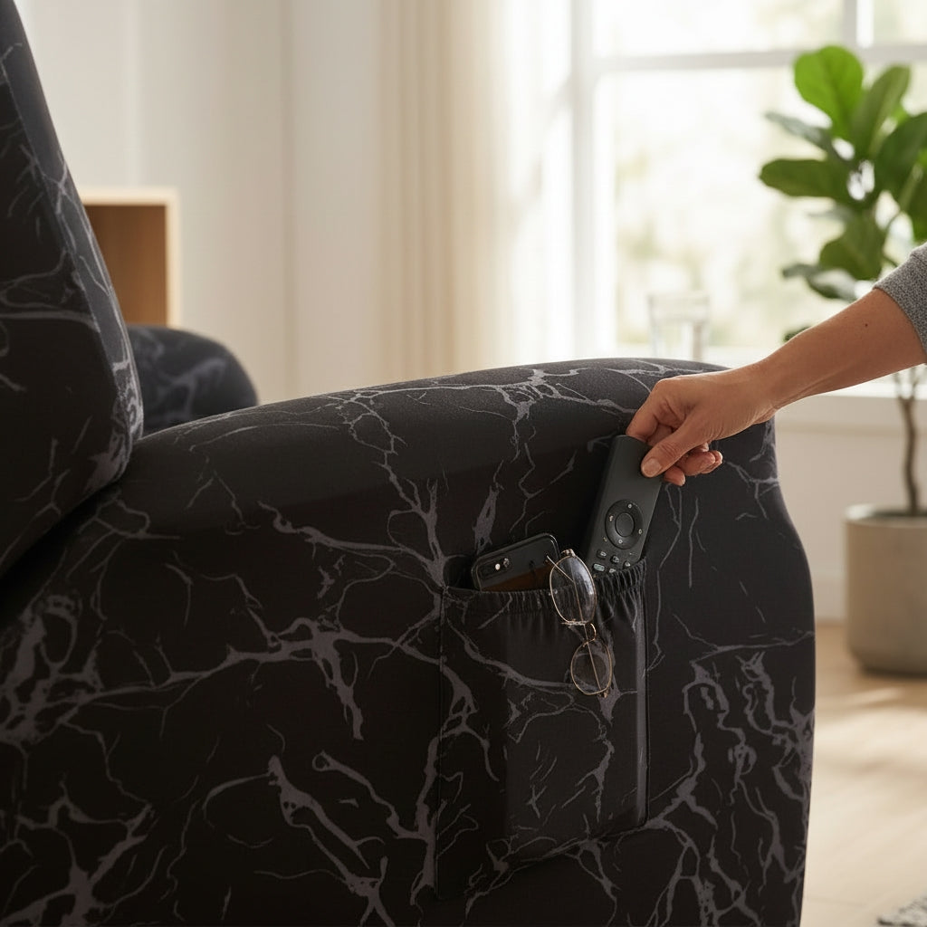 Black Stone Recliner Covers