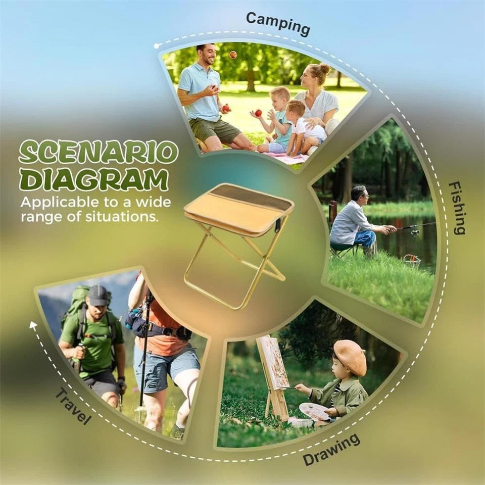 2-in-1 Foldable Backpack Stool