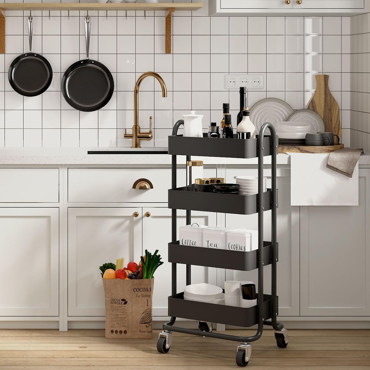 Utility Trolley Cart 4 Tiers