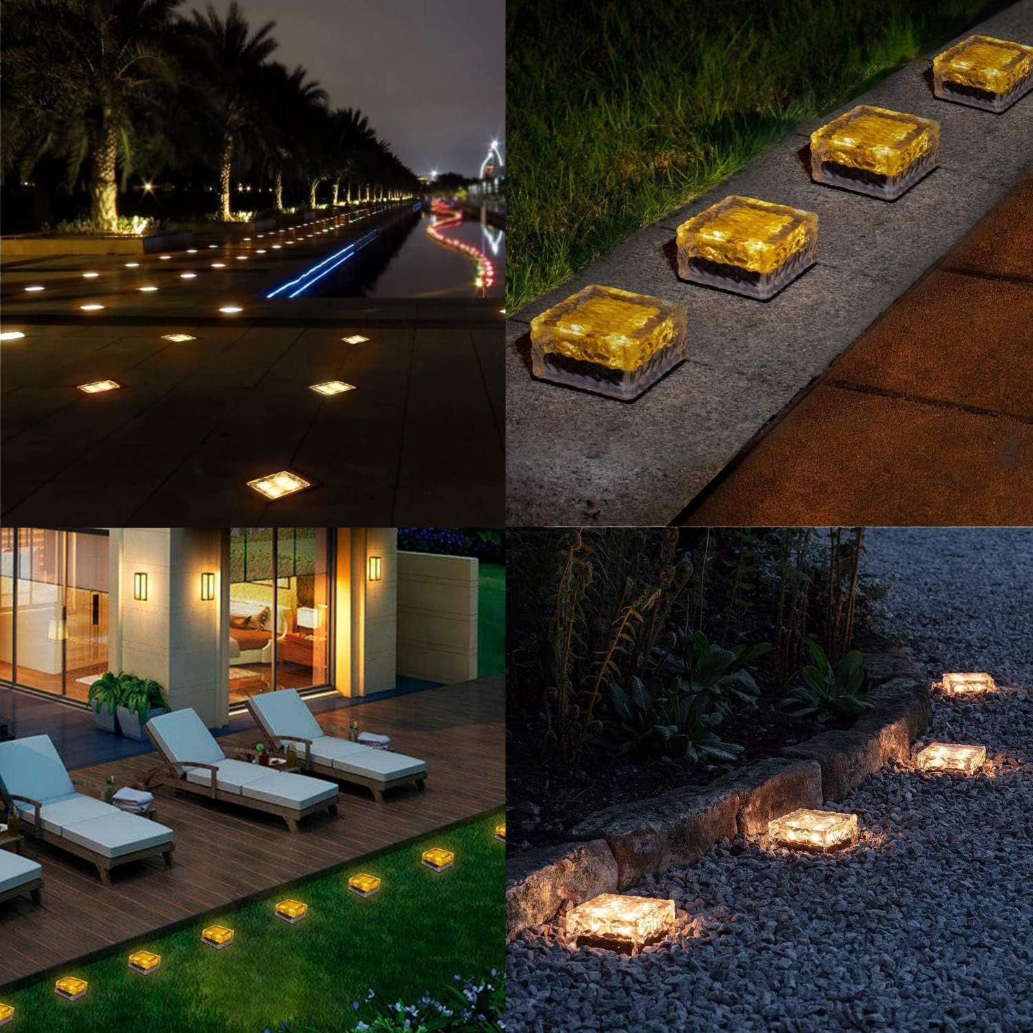 Solar LED Brick Light (4pk)
