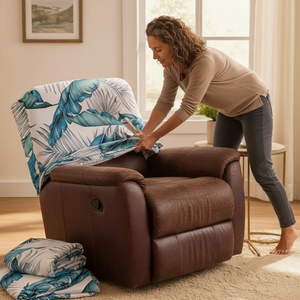 Green Leaf Recliner Covers